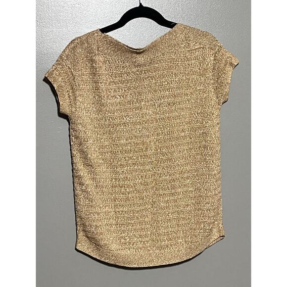 Talbots Gold Textured Blouse - Picture 2 of 6